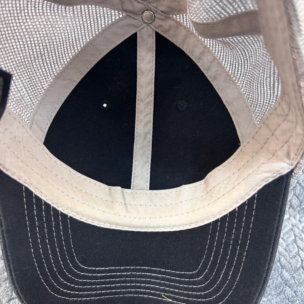 #momlife Womens Black Sportsman Trucker Hat Glitter Script Adjustable OSFA